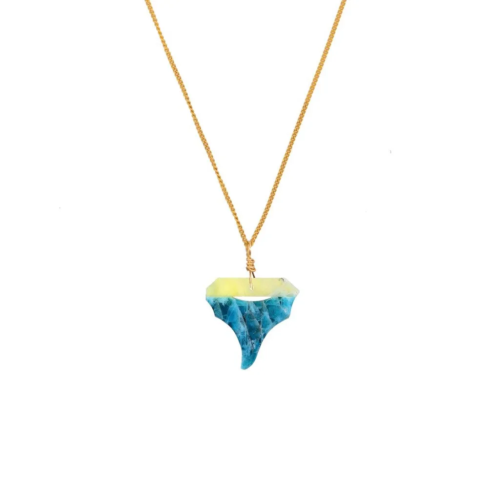 Precieux Gem Apatite Shark Necklace