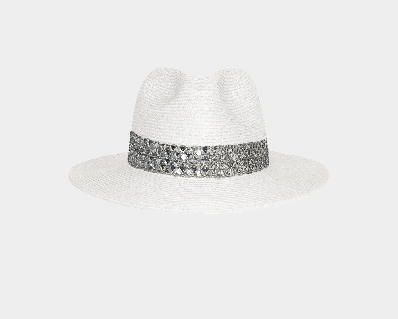 Pure White Panama Style Sun Hat - The Sun Chaser