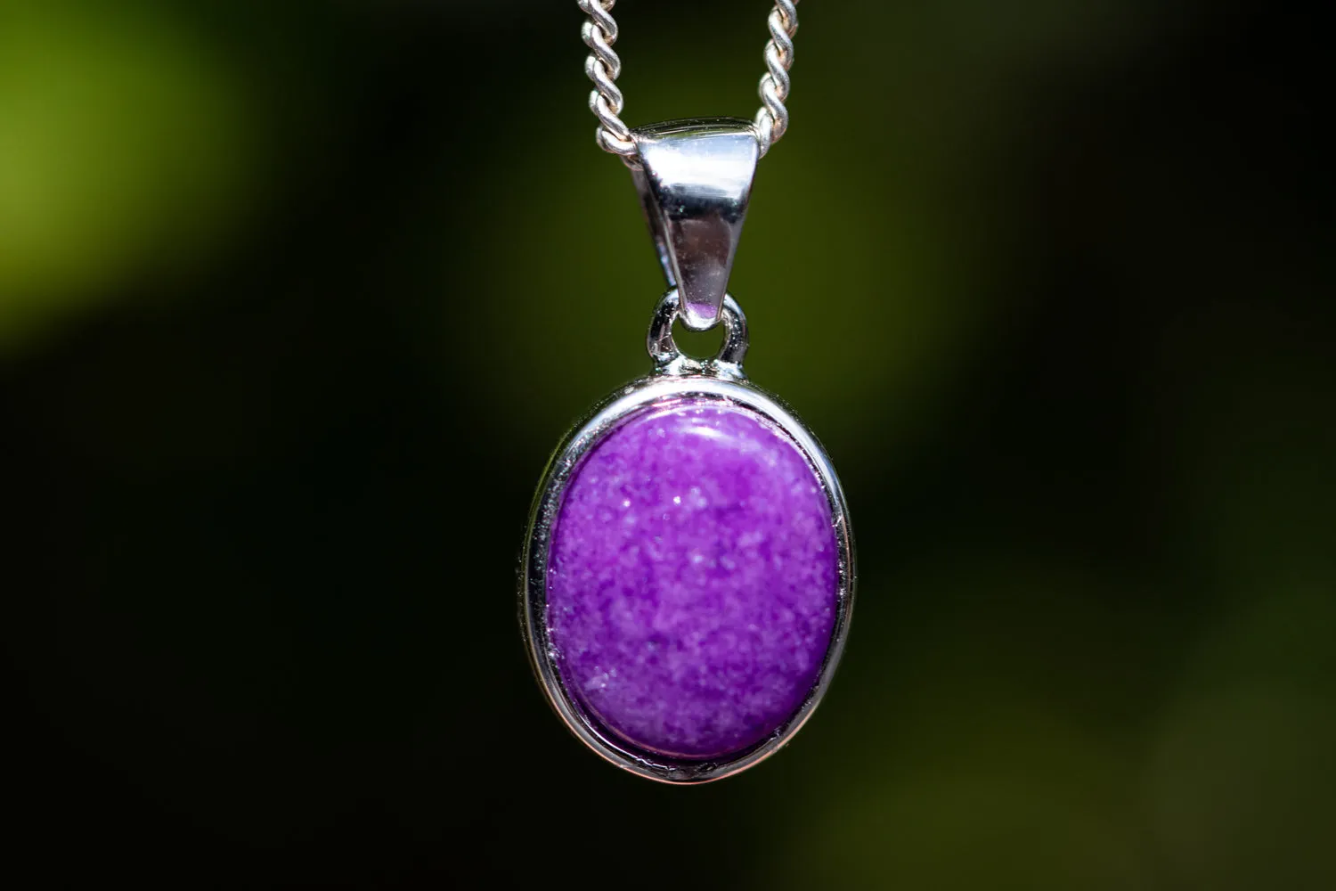 Purple Mountain Jade Necklace for Ashes