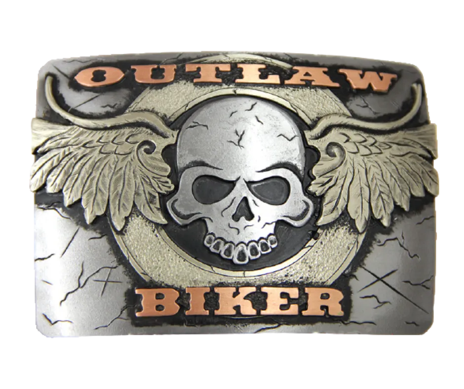 "The Outlaw Biker" Belt Buckle