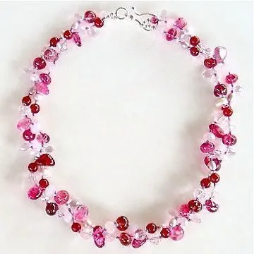 Radiant Treasures: 20.5" Hot Pink Necklace