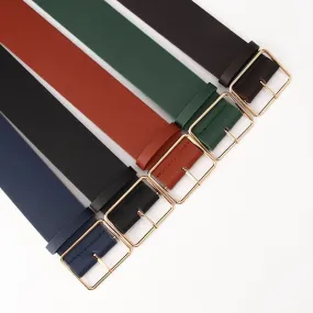 Rectangle Buckle PU Leather Fashion Belt