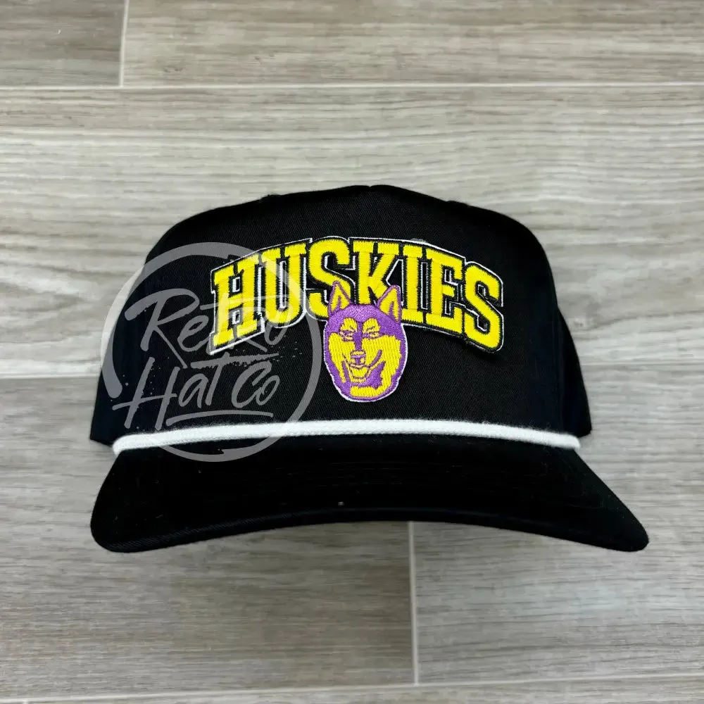 Retro Washington Huskies Patch on Retro Rope Hat