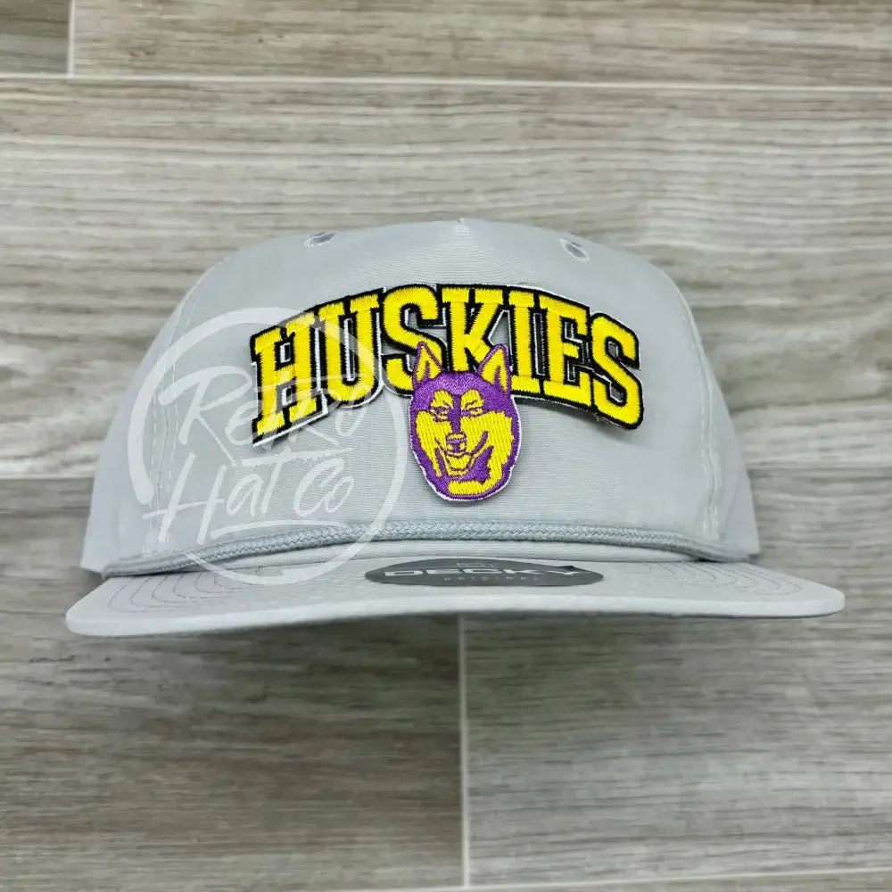 Retro Washington Huskies Patch on Retro Rope Hat