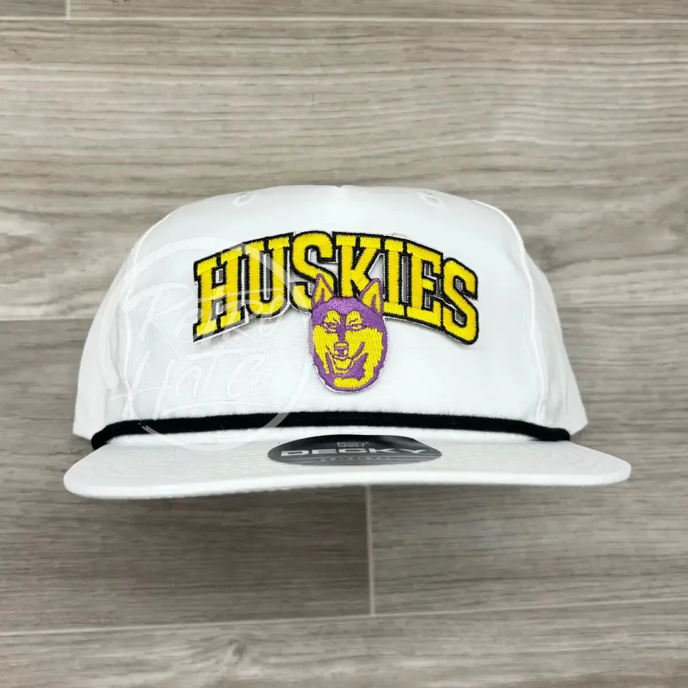 Retro Washington Huskies Patch on Retro Rope Hat