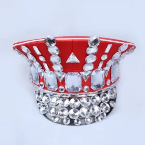 Rhinestone Military Hat