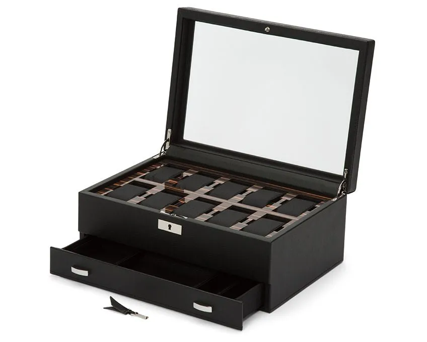 Roadster 10 Piece Watch Box w/ Drawer