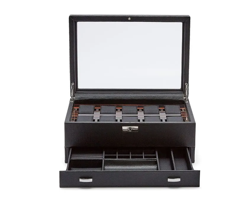 Roadster 10 Piece Watch Box w/ Drawer