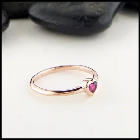 Rose Gold Ruby Ring