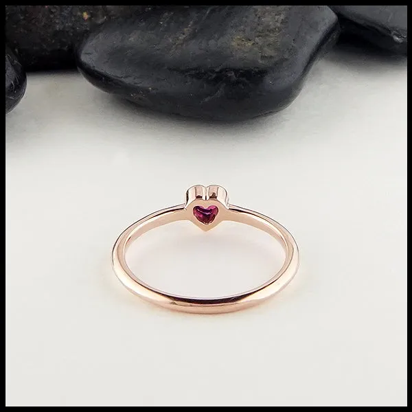 Rose Gold Ruby Ring