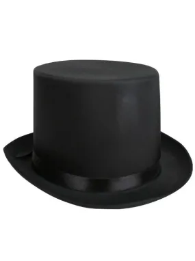 Satin Deluxe Black Top Hat