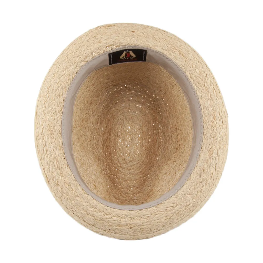 Saybrook Raffia Trilby Hat - Natural