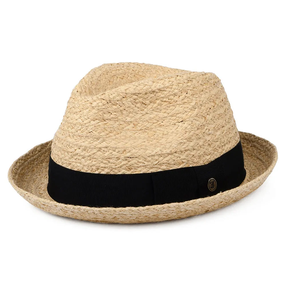 Saybrook Raffia Trilby Hat - Natural