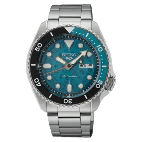 Seiko 5 Sports SRPJ45 Automatic 10 ATM Water Resistant 42.5mm Turquoise Dial Men's Watch