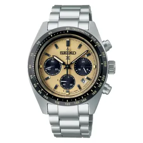 Seiko Prospex Speedtimer Solar Chronograph 39.0 mm Yellow Dial Men's Watch (SSC817)