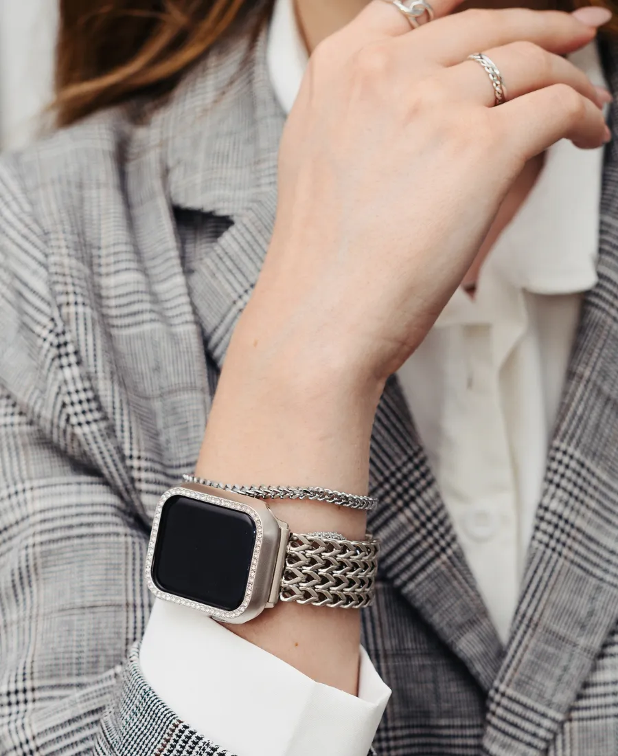 Silver Chainlink Watch Band