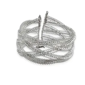 Silver Strands Cuff Bracelet