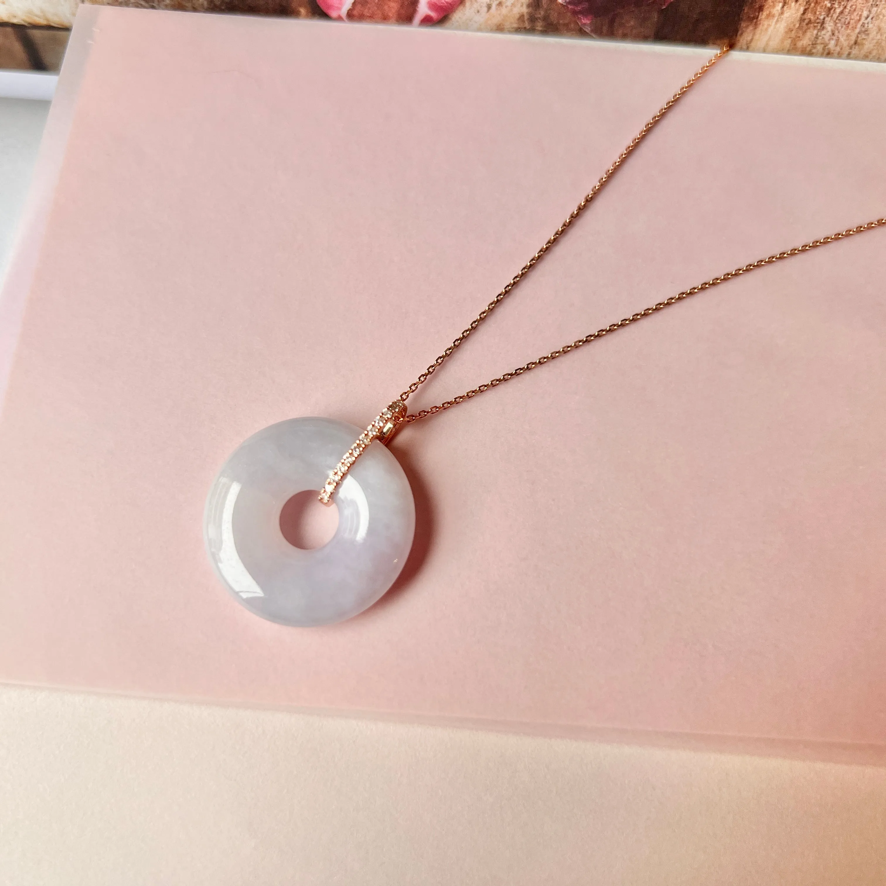 SOLD OUT: A-Grade Lavender Jadeite Bagel Pendant No.172293