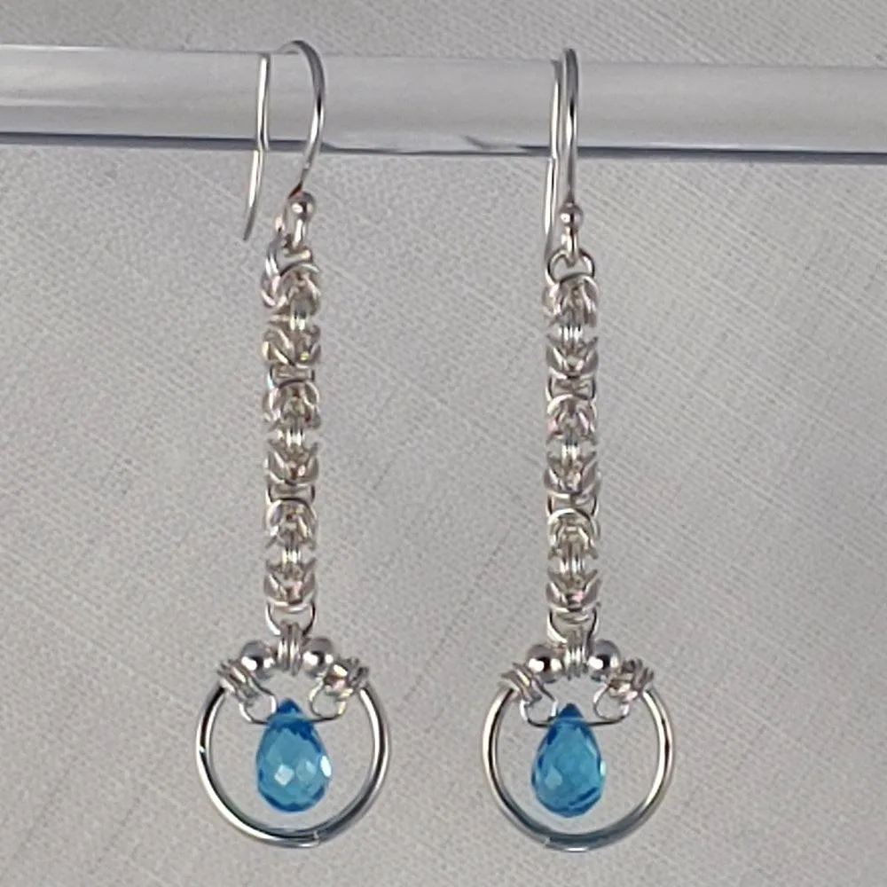 Sterling and Blue Topaz Earrings