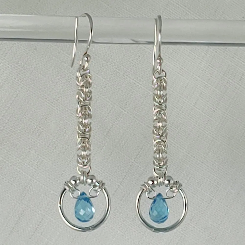 Sterling and Blue Topaz Earrings