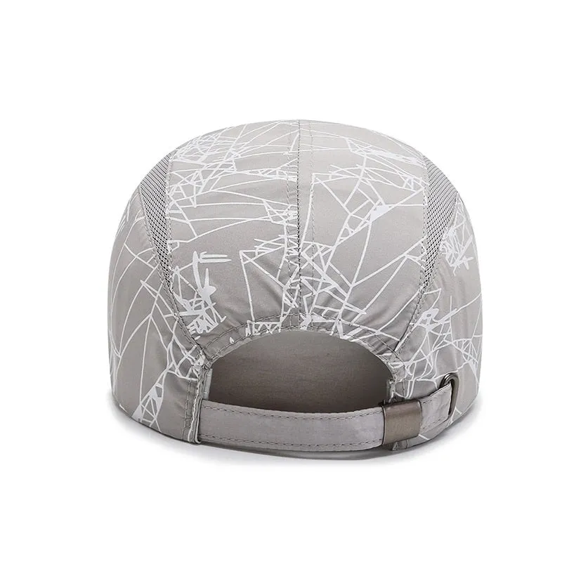 Summer Outdoor Women Men Mesh Baseball Caps Quick Dry Print Golf Fishing Cap Hat For Women Men