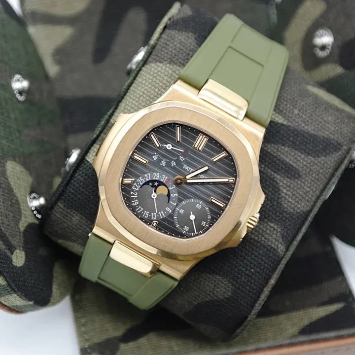 Tempomat - FKM Vulcanized Green Rubber Strap for Patek Nautilus