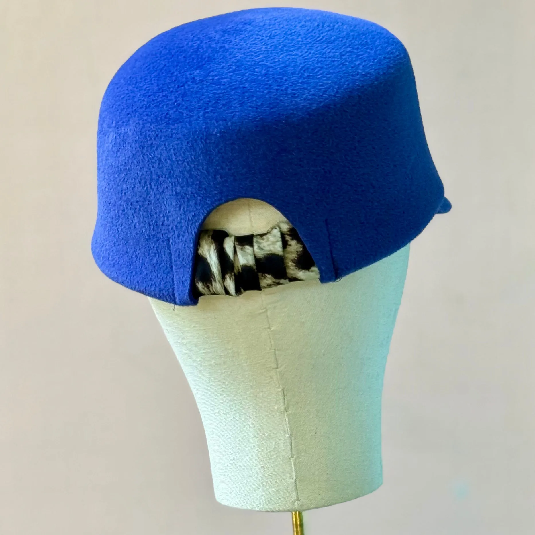 The Baxter Cap in Cobalt Velour Felt