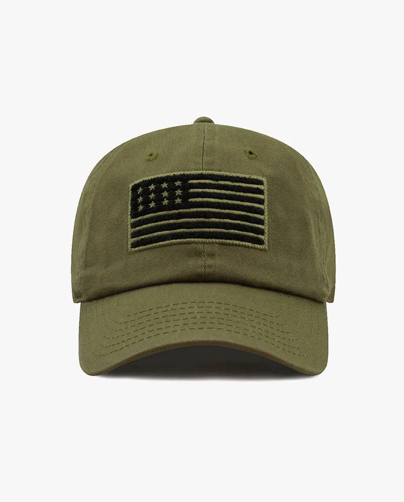 The Hat Depot - Cotton Low Profile USA flag Baseball Cap