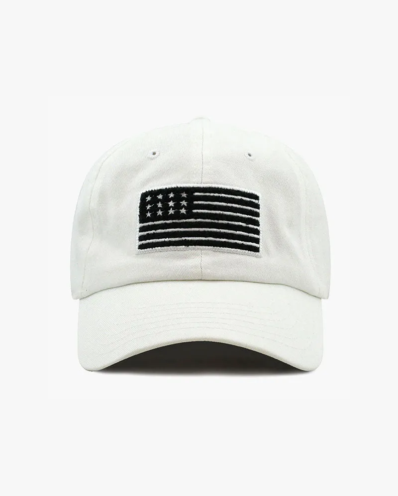 The Hat Depot - Cotton Low Profile USA flag Baseball Cap