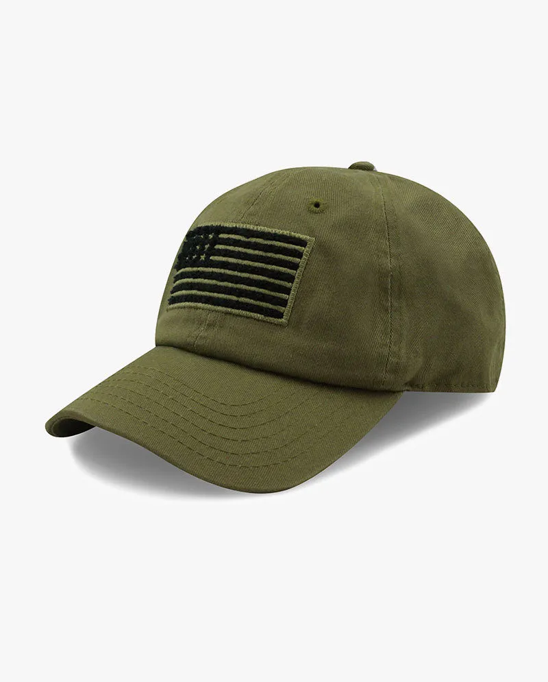 The Hat Depot - Cotton Low Profile USA flag Baseball Cap