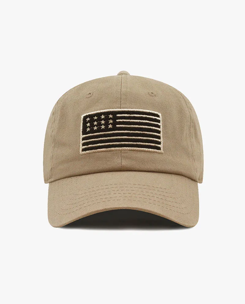 The Hat Depot - Cotton Low Profile USA flag Baseball Cap