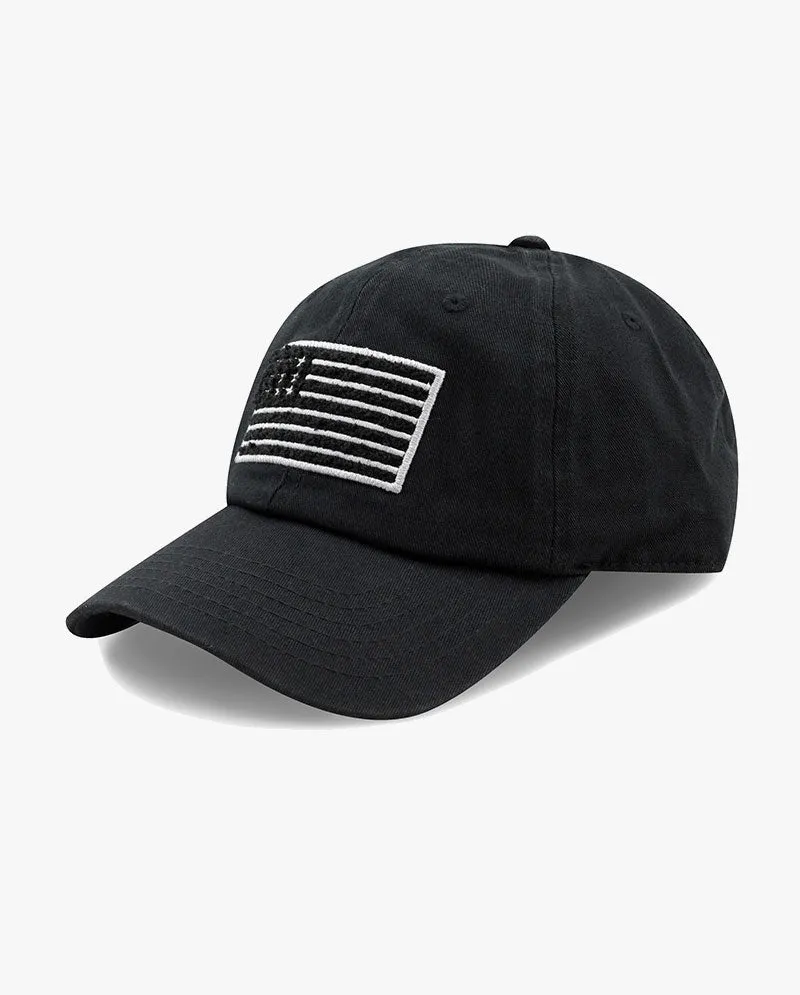 The Hat Depot - Cotton Low Profile USA flag Baseball Cap