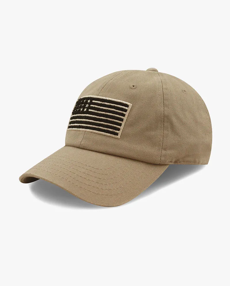 The Hat Depot - Cotton Low Profile USA flag Baseball Cap