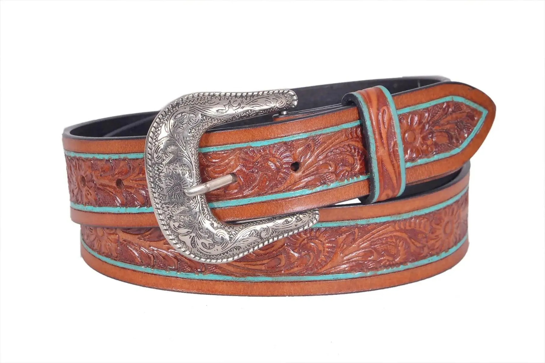 TLP MAHARAJA Leather Belt for Men Colour - Brown (SKU BELT-10028)