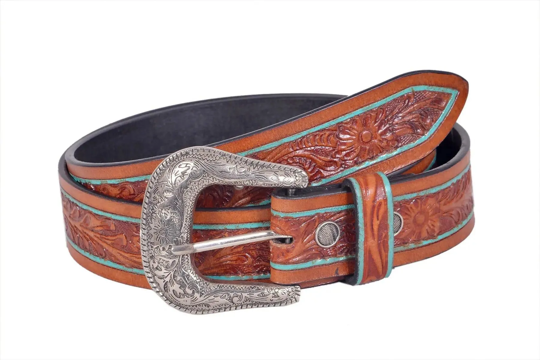 TLP MAHARAJA Leather Belt for Men Colour - Brown (SKU BELT-10028)