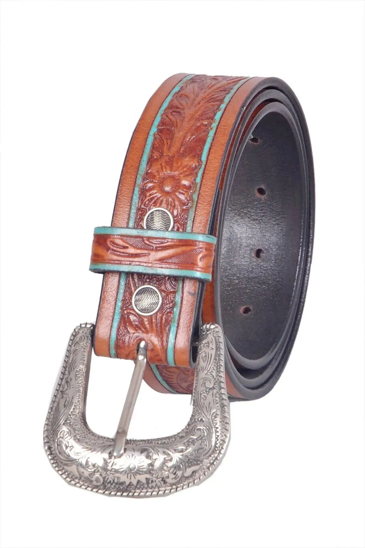 TLP MAHARAJA Leather Belt for Men Colour - Brown (SKU BELT-10028)