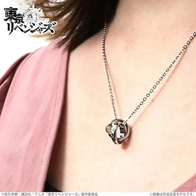 Tokyo Revengers Ken Ryuguji Draken Birthday Stone Double Ring Necklace Pendant