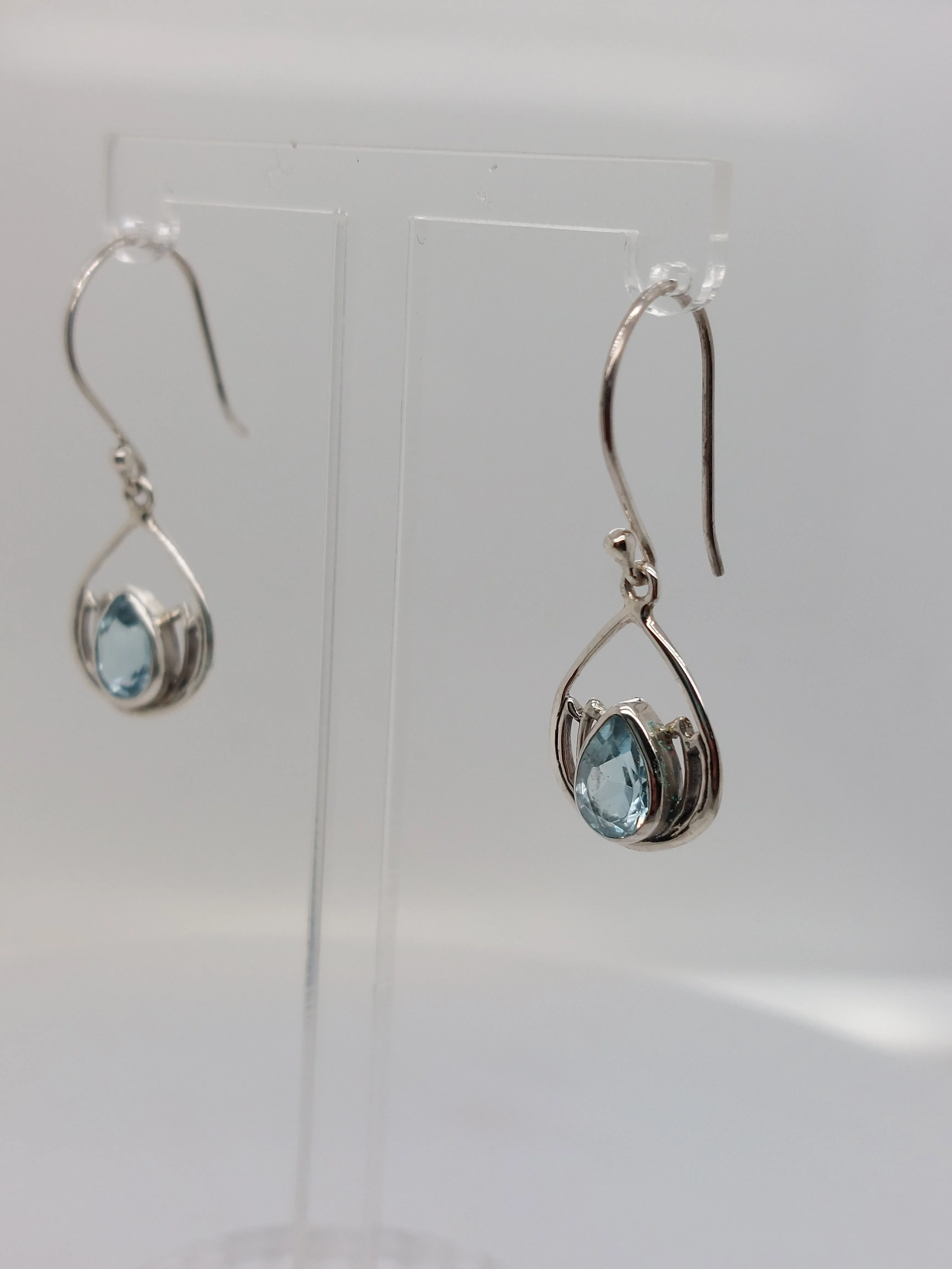 Topaz Lotus Earrings