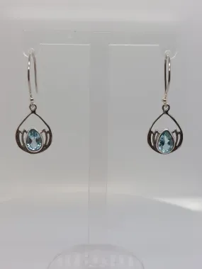 Topaz Lotus Earrings