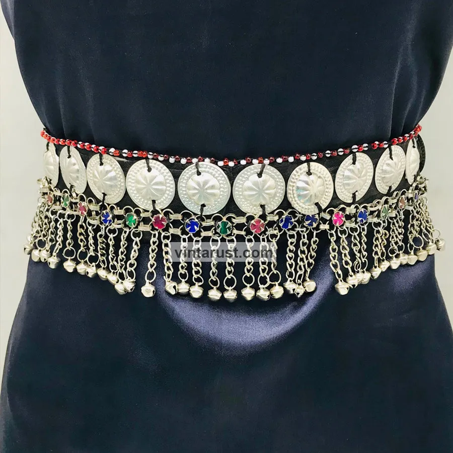 Tribal Belly Dance Belt With Dangling Bells