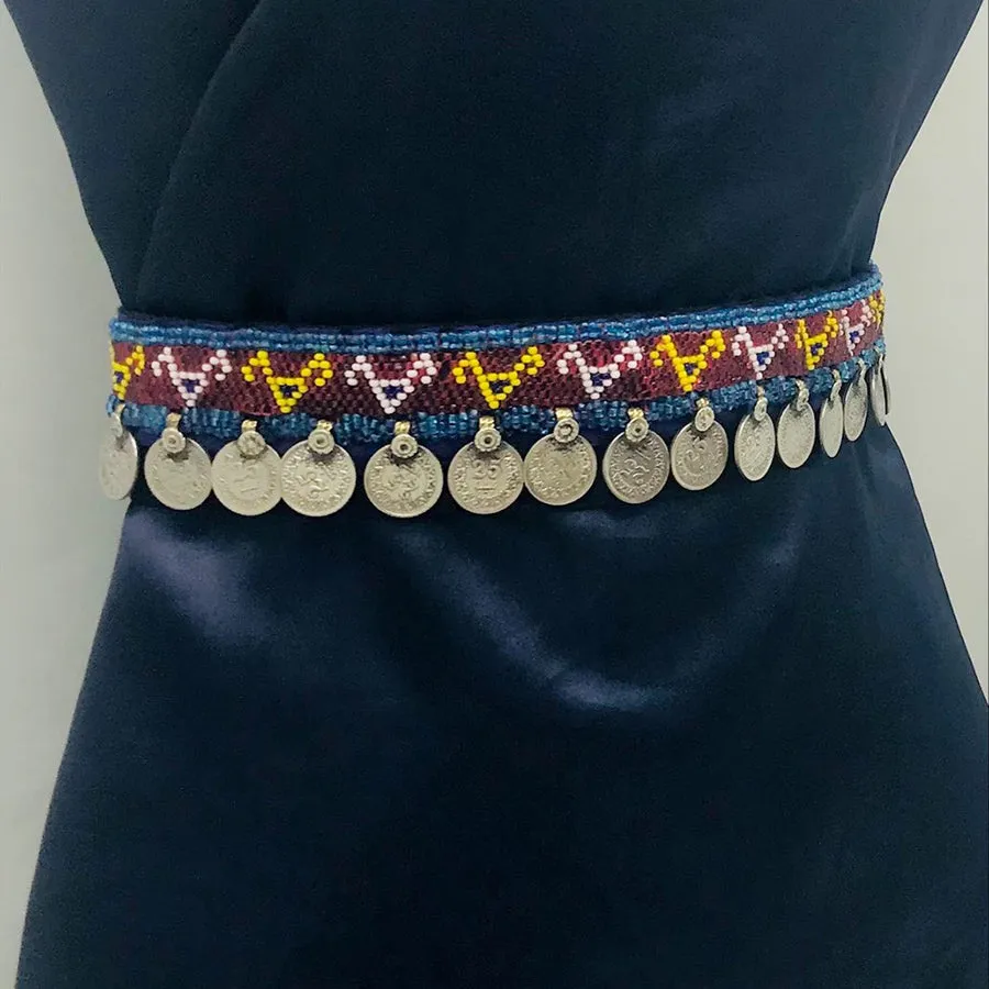 Tribal Belly Dance Belt With Dangling Coins