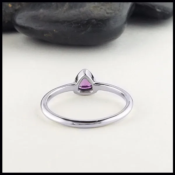 Trillion Purple Sapphire Ring