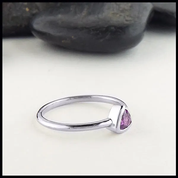 Trillion Purple Sapphire Ring