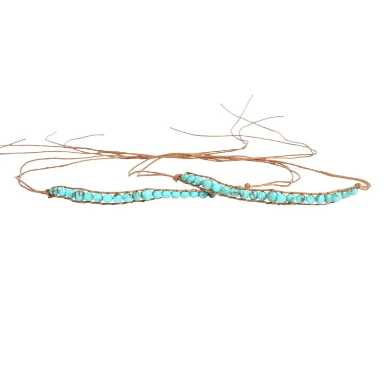 Turquoise Beaded Hat Bands