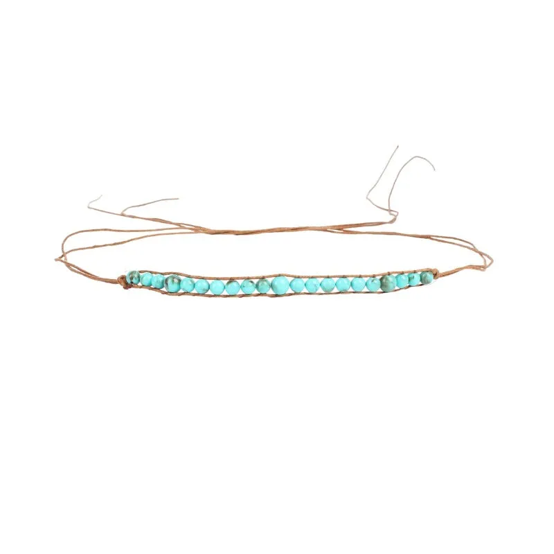 Turquoise Beaded Hat Bands