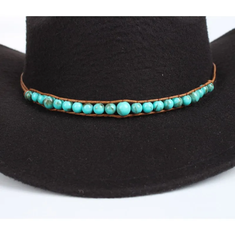 Turquoise Beaded Hat Bands