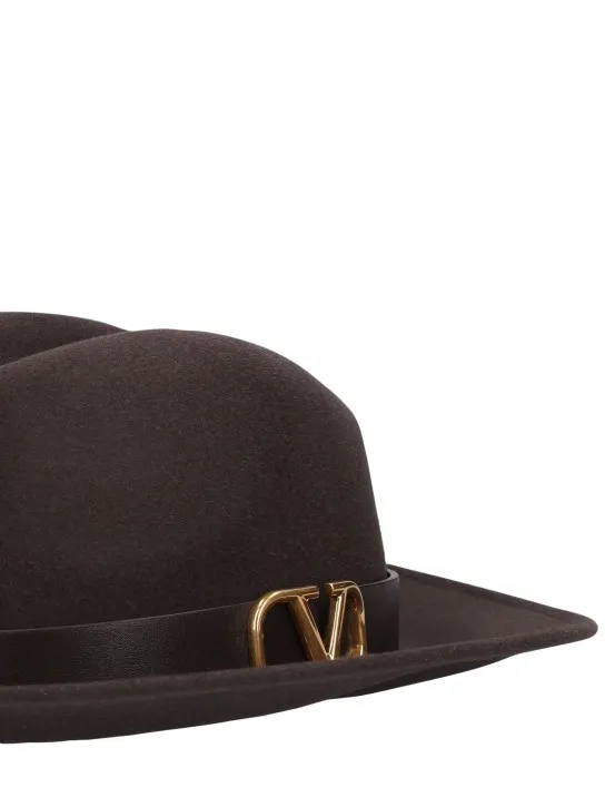 Valentino Garavani   V Logo Signature fedora hat 