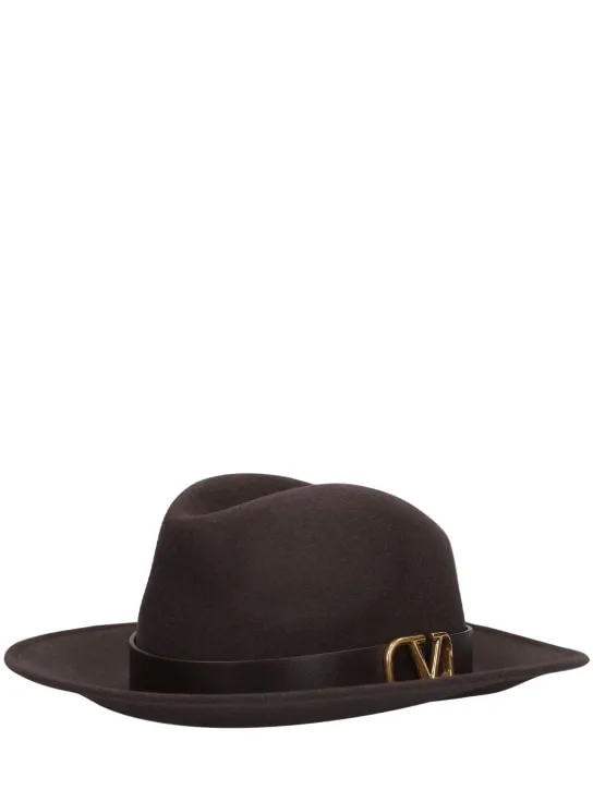 Valentino Garavani   V Logo Signature fedora hat 