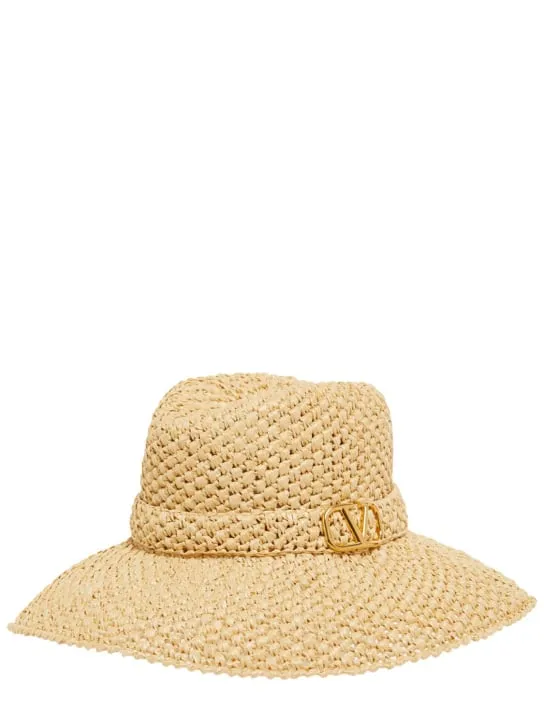 Valentino Garavani   V Logo Signature straw hat 