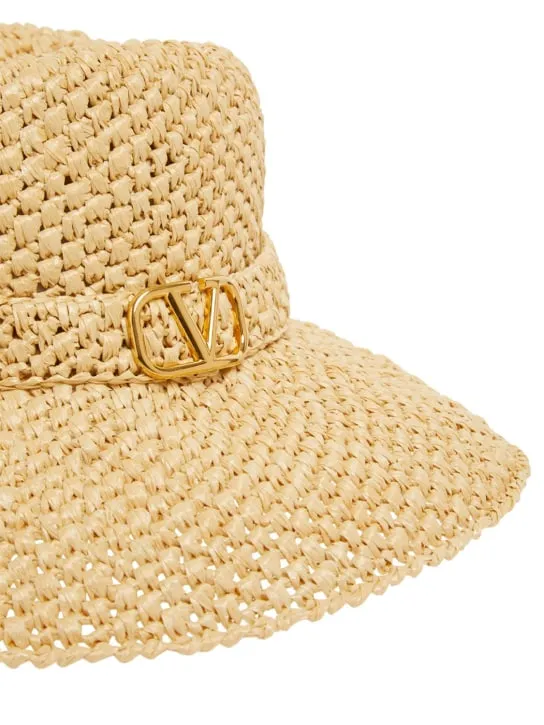 Valentino Garavani   V Logo Signature straw hat 